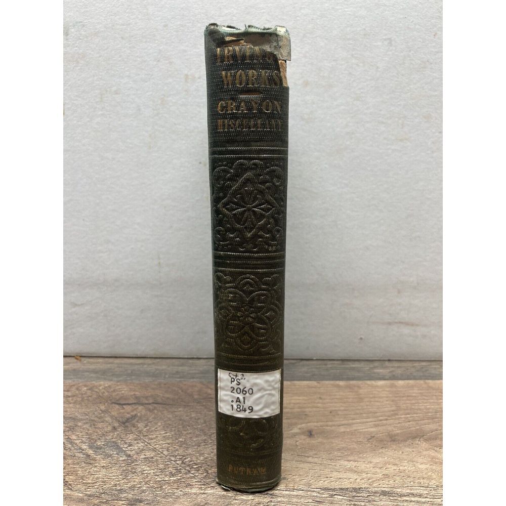 The Crayon Miscellany by Washington Irving 1849 The Works Antique Book Volume 9